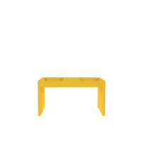 Manhattan Comfort 14LC6 Marine Modern Coffee Table with Magazine Shelf in Yellow